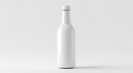 White Bottle Mockup: Minimalist Product Packaging
