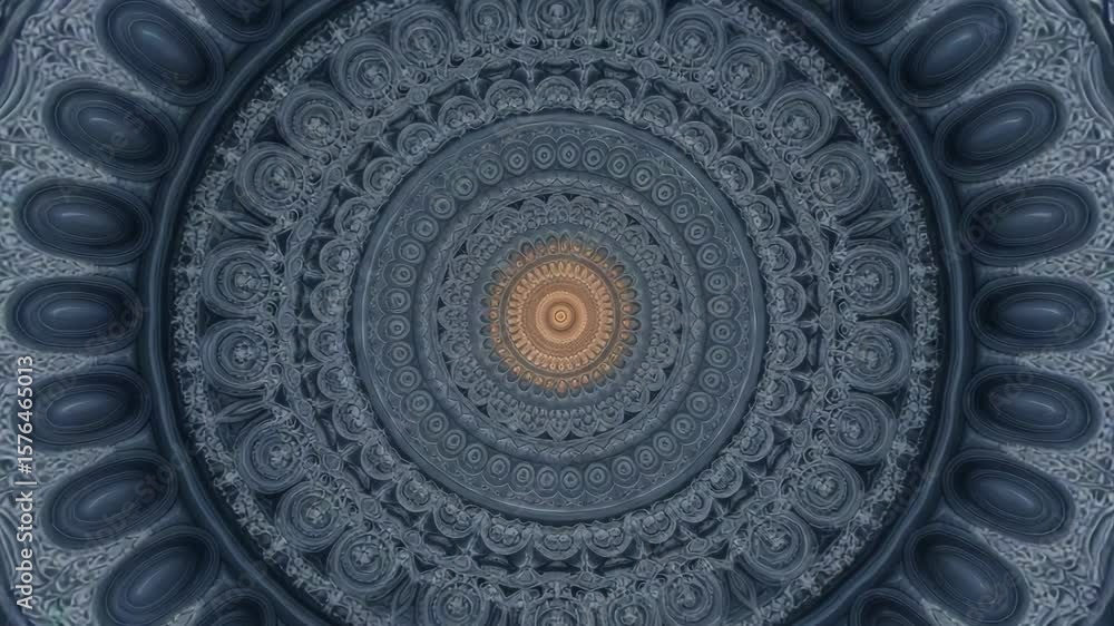 Poster an intricate mandala pattern with concentric circles creates a mesmerizing and symmetrical design, p