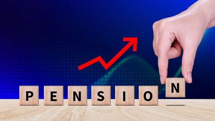 Pension concept, Saving and pension planning, Pension fund, retirement, Future investment,...