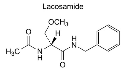 Chemical structure of lacosamide, drug substance