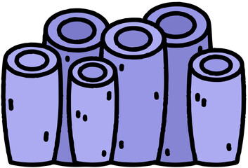 여름 바다생물 미역 일러스트