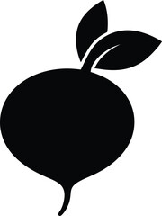 Fototapeta premium Beetroot Silhouette Vegetable Icon