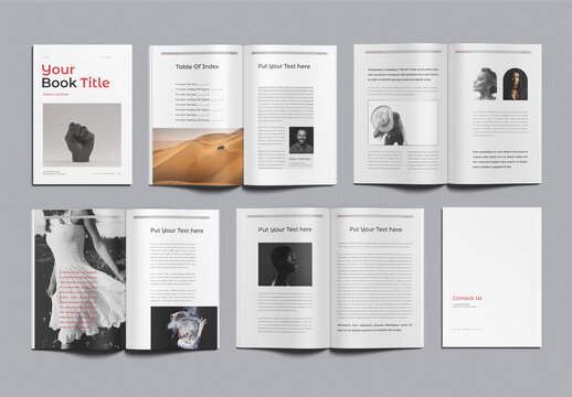 Book Title Layout Design Template