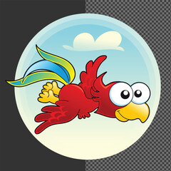 Red bird vector design