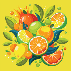 Citrus Juice Explosion Background