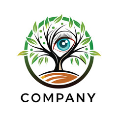 Tree logo vector icon on white background