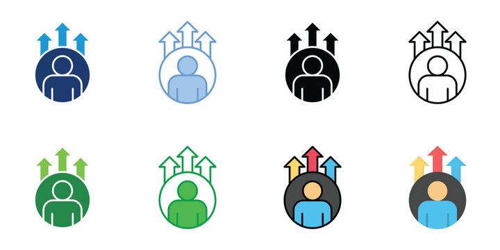 Upgrade Icons Set Vector Multiple Style Collection