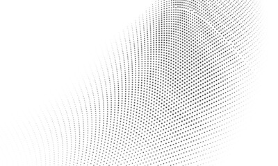 Abstract Grey Dot Wave Pattern Background - Modern Minimalist Design Element for Digital Graphics & Presentations