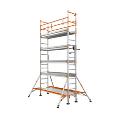 Scaffold tower with multiple levels in industrial style  