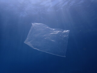 plastic bag underwater ocean pollution
