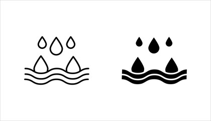 Absorption, absorb water icon set. vector illustration, pictogram isolated on white background. color editable