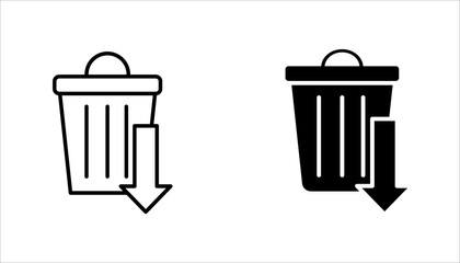 Reduce waste icon set. vector illustration, pictogram isolated on white background. color editable