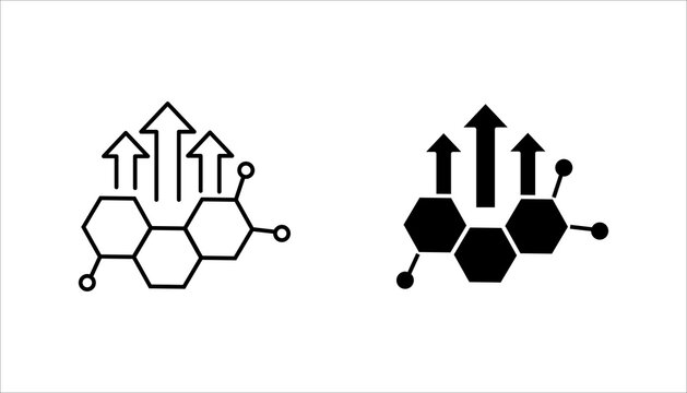 Human growth hormone, HGH line icon set. vector illustration, pictogram isolated on white background. color editable

