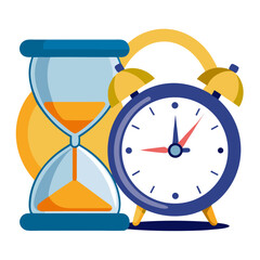 hourglass with stopwatch