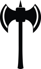 black axe icon silhouette bold thick blade