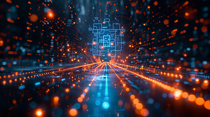 Digital Technology Abstract Background