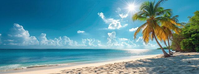 Beach sand  for summer vacation concept. Nature, beach and sea, summer with sunlight, sandy beach