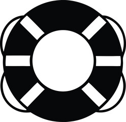 lifebuoy silhouette vector