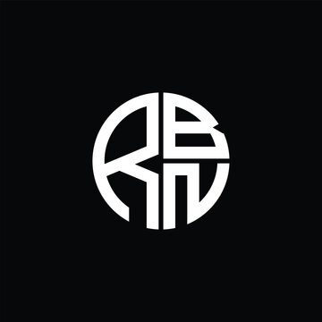 RBN logo RBN icon RBN monogram RBN letter minimalist Circle flat Unique modern abstract logo design.
