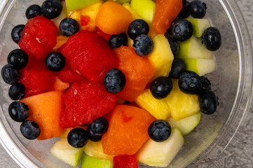 fruit salad with blueberries