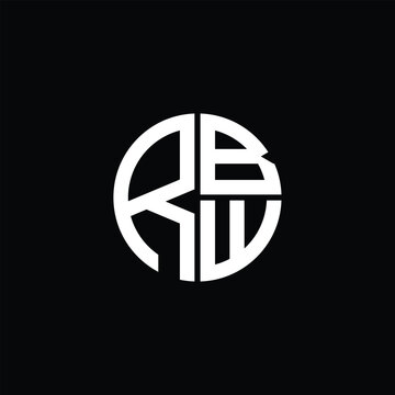 RBW logo RBW icon RBW monogram RBW letter minimalist Circle flat Unique modern abstract logo design.
