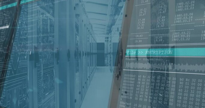 after brief pause corridor code overlay fading in and scrolling hex data simulating encryption