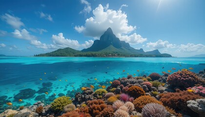 coral reef in the maldives