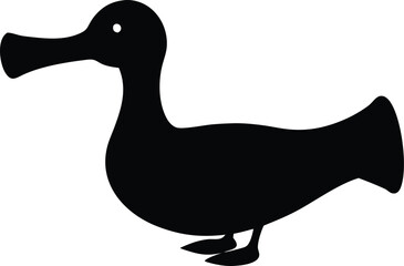 black duck call toy silhouette vector