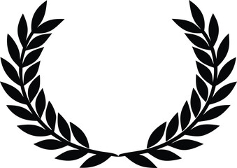 laurel wreath silhouette vector