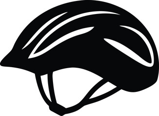 bicycle helmet silhouette vector symbol