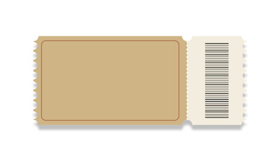 Ticket template on white background.