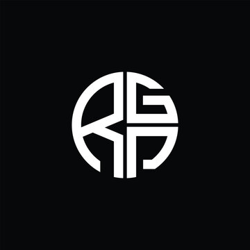 RGP logo RGP icon RGP monogram RGP letter minimalist Circle flat Unique modern abstract logo design.