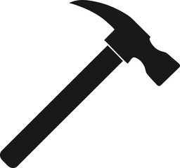 black hammer icon silhouette angled handle