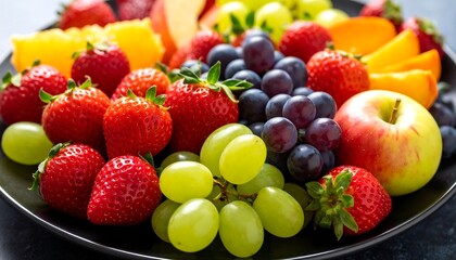 Colorful fruit platter