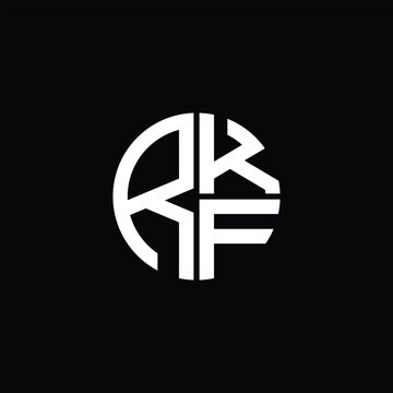 RKF logo RKF icon RKF monogram RKF letter minimalist Circle flat Unique modern abstract logo design.