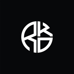RKO logo RKO icon RKO monogram RKO letter minimalist Circle flat Unique modern abstract logo design.