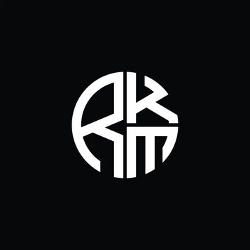 RKM logo RKM icon RKM monogram RKM letter minimalist Circle flat Unique modern abstract logo design.