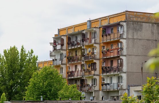 communist  block in the city in Sosnowiec - Silesia - Poland