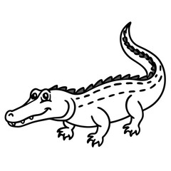 vector illustration of a crocodile