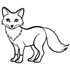vector illustration of a fox