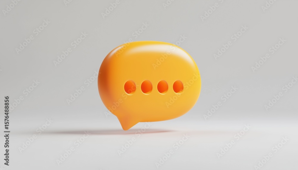 Poster creating a typography-based logo design using hand lettering in a chat bubble shape to convey commun