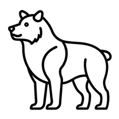 Modern Dog Illustration – Minimal Line Drawing