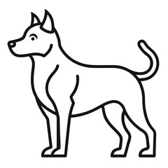 Dog Line Art Profile – Black Ink Drawing