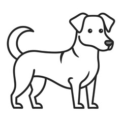 Minimalist Dog Line Art Illustration – Vector Drawing