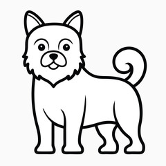 Elegant Dog Outline Logo – Line Art Style