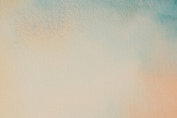 Beige pastel ink watercolor smoke flow stain blot on wet paper grain texture background.