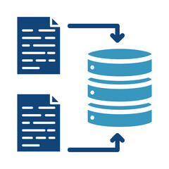  Data Integrity Icon – Data with Checkmark Representing Consistency, Accuracy, and Trustworthiness in AI Systems. Flat Vector Illustration.