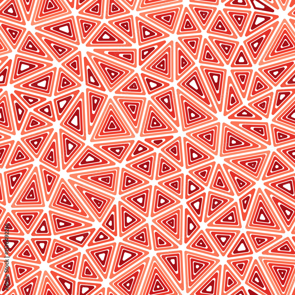 Poster triangles vector pattern. medium shape size. multiple repeated inner triangles. single color tone st