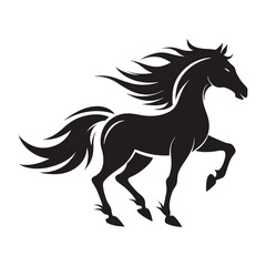 horse silhouette vector