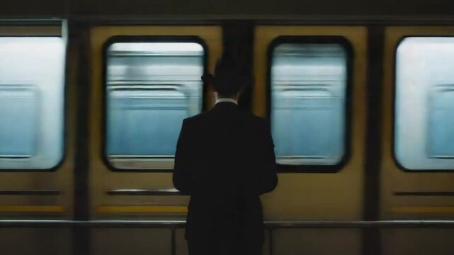 Spy with a hat and black suit.